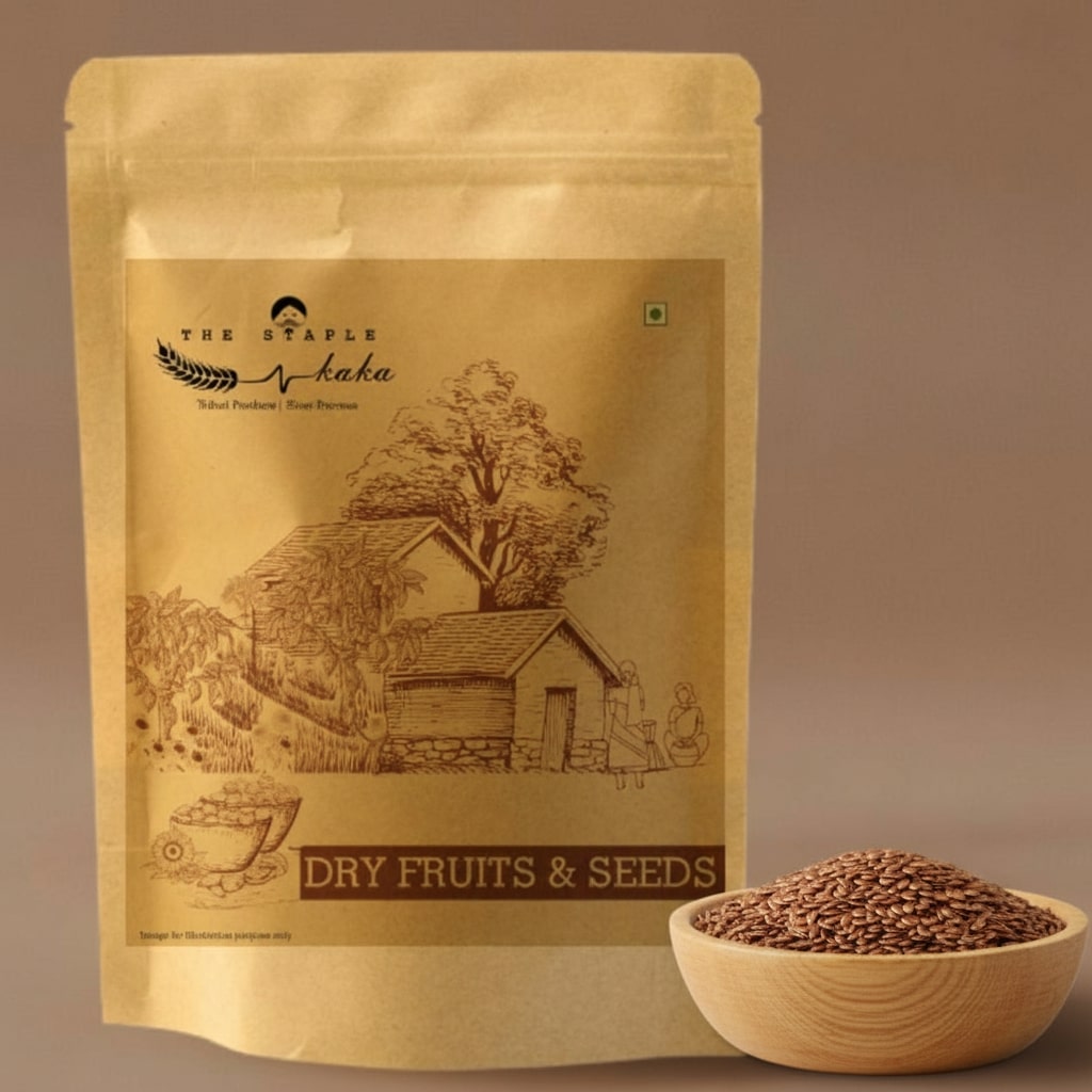 a bowl of The Staple Kaka flaxseed